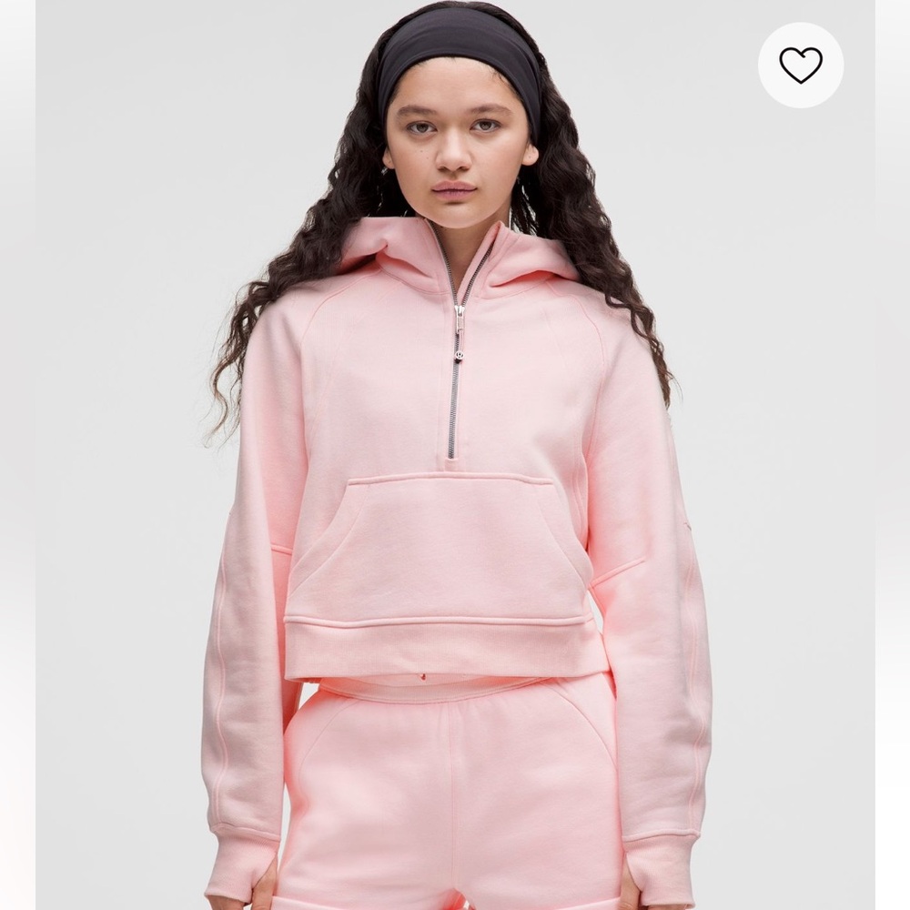 RARE 🎀 lululemon scuba half zip hoodie - sold out color strawberry milkshake